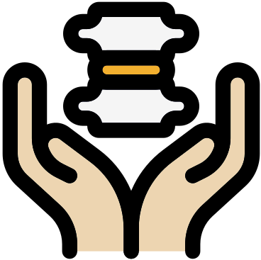 Hands spine icon
